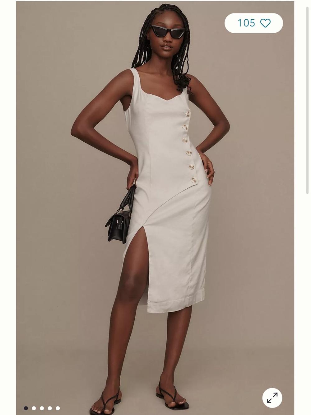 NWT Anthropologie size 3X linen blend wrap midi dress